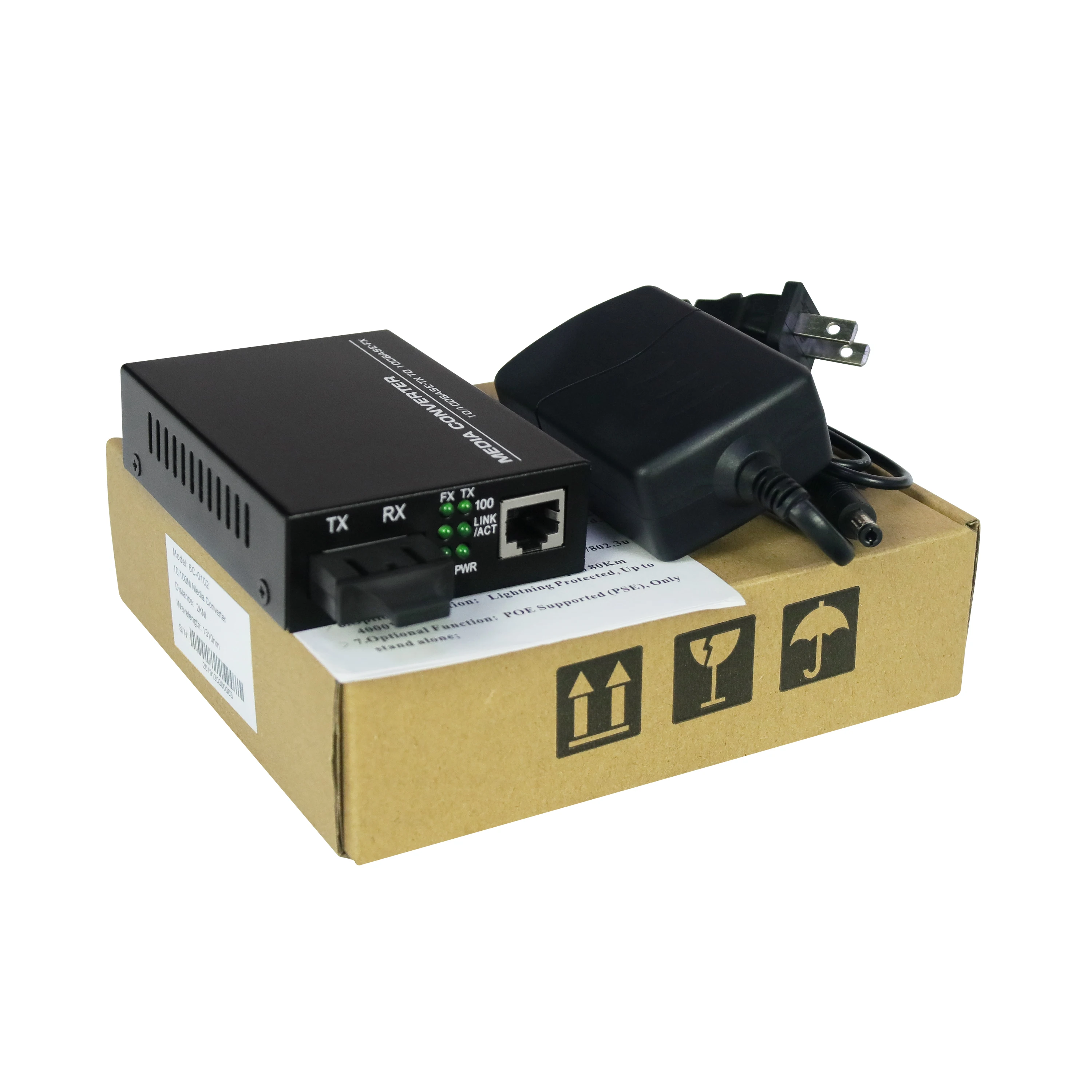  Медиаконвертер Ethernet-Волоконный конвертер 10/100base-tx-100base-fx волоконные