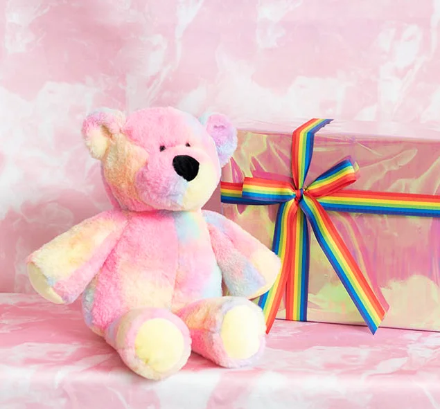 Teddy Bear Plush Soft Toy Rainbow