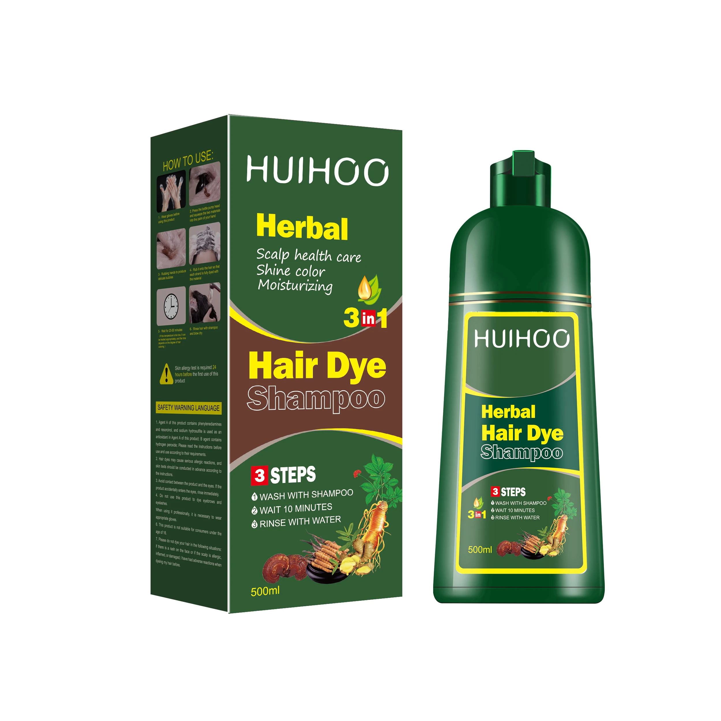 fast color brown hair dye color shampoo professional organic herbal black hair coloring shampoo for gray hair