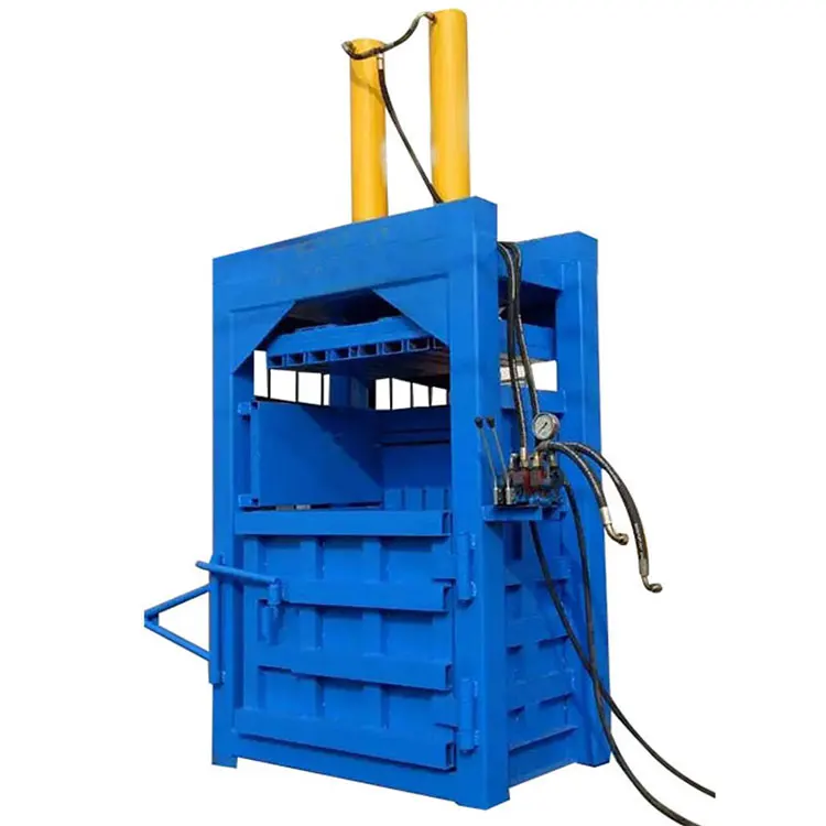 Compactor alfalfa grass aluminum can baling machine/wood sawdust vertical compactor for sales