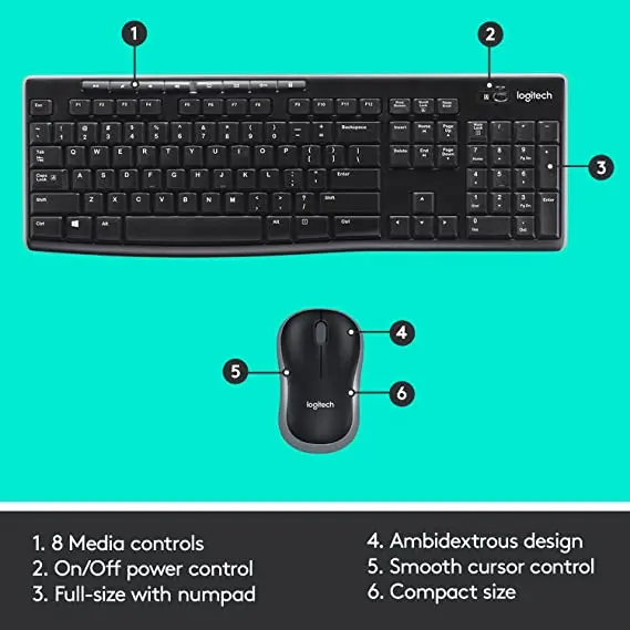 Logitech MK270 Wireless keyboard and mouse combo
