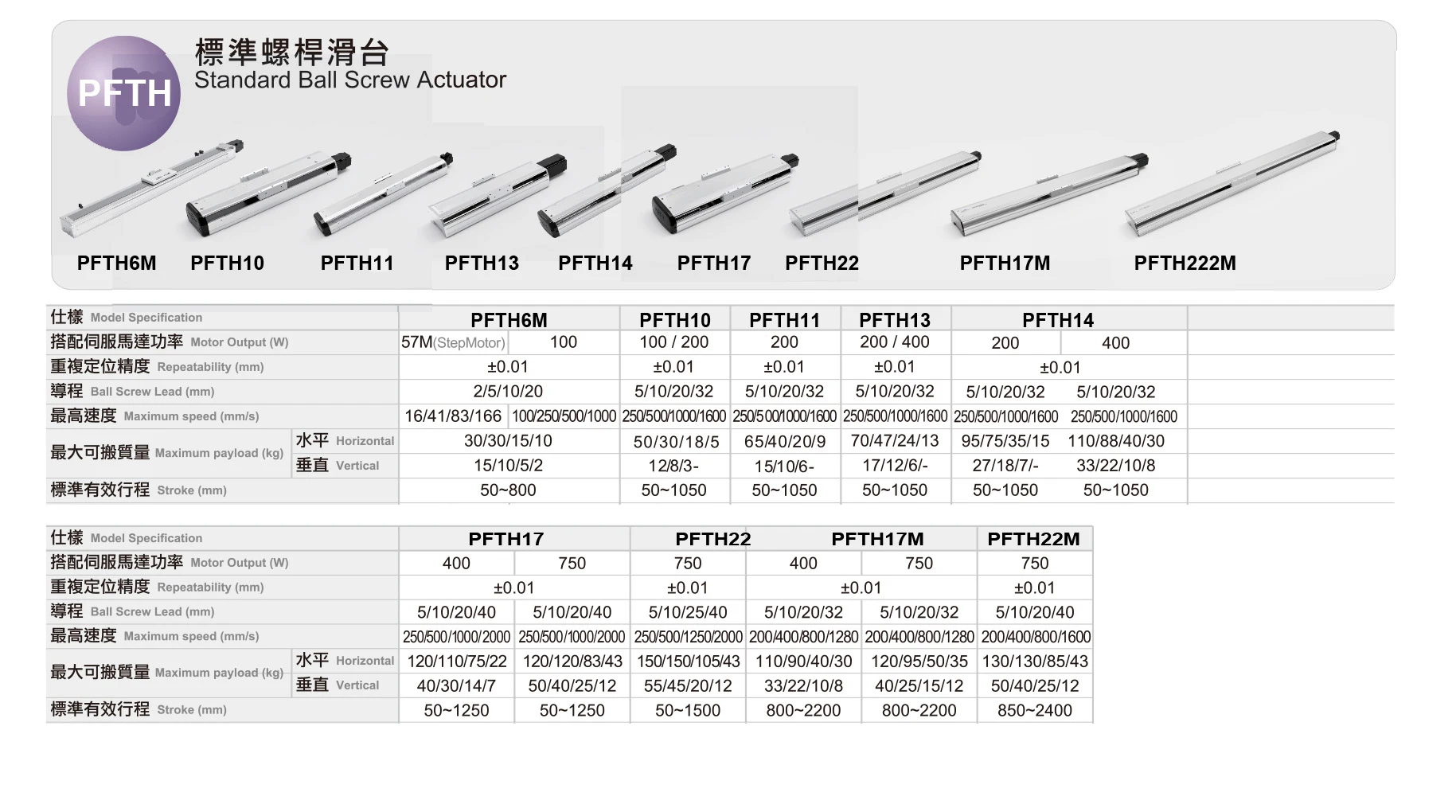 PFTH22M 2400mm Linear Guide Single Axis Factory Custom High Precision Guide