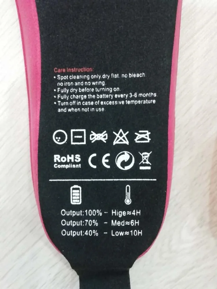 Wireless Electrical Remote Control Rechargeable Hunting Skiing Heated Insoles
