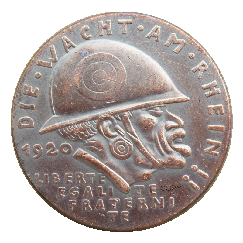 Reproduction German 1920 The Black Shame Medal 100% Copper Commemorative Coins
