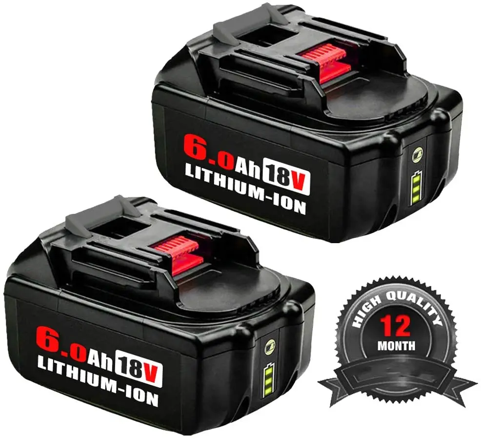 18v Power Drills Lithium Ion Batteries Pack Replacement for Makita 6AH