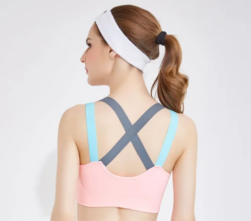 2019 Hot sell sports bra cross back, OEM wholesale cross back sports bra