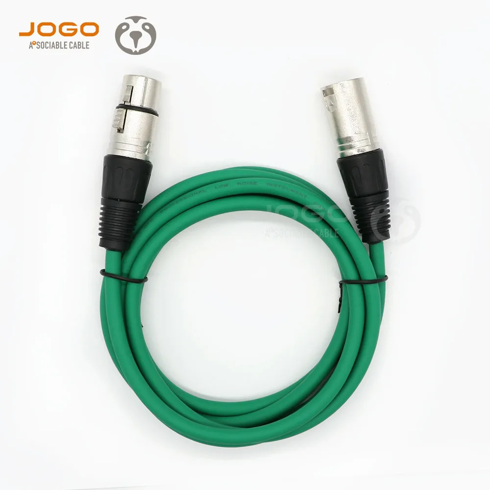 Розничная продажа, аудио кабель из XLR в динамик игра Green 3 м/10 футов, 3-контактный сбалансированный кабель из XLR «Папа-мама» для микрофона, сцены, диджея, Pro