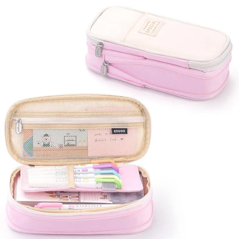 2023 New Kawaii Pencil Case Large Capacity Cosmetic Bag Cute Pouch Box Back to School Pen Bag Supplies Korean Stationery