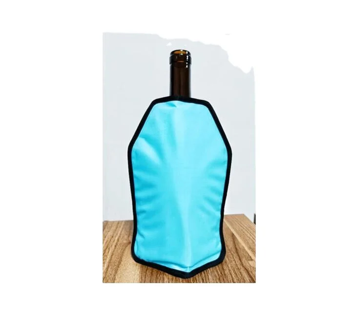 Thermal Ice Gel Cooler Wrap / Wine Bottle Cooler / Nylon PVC Freeze Gel Sleeve for Wine Bottle