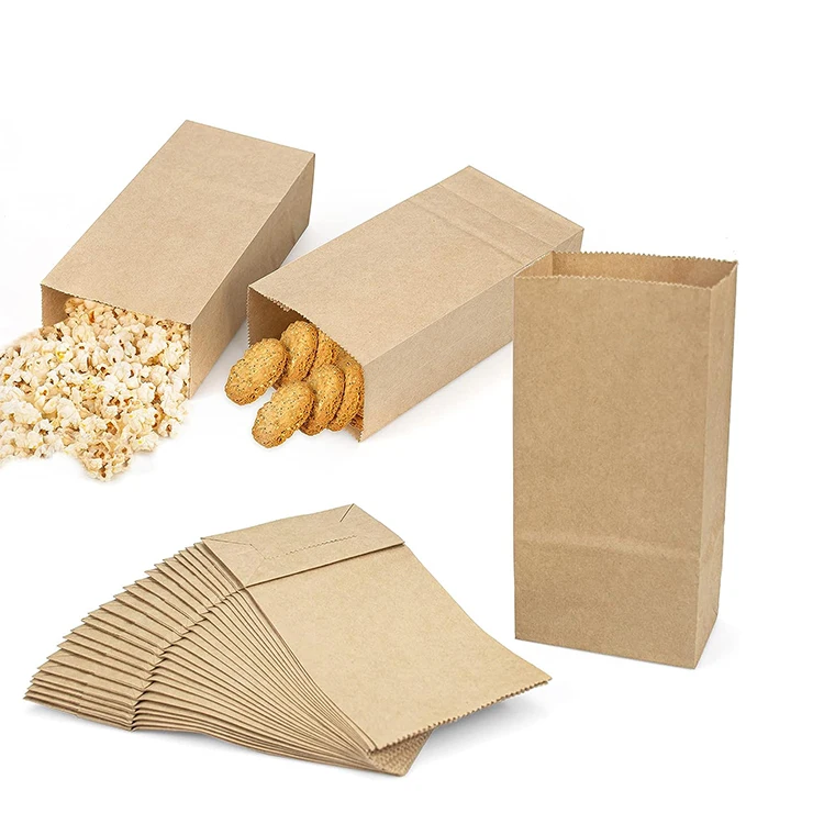 Custom Eco Friendly Greaseproof Takeaway French Fries Sandwich Burger Fast Food Paper Packaging Microwave Popcorn Bag