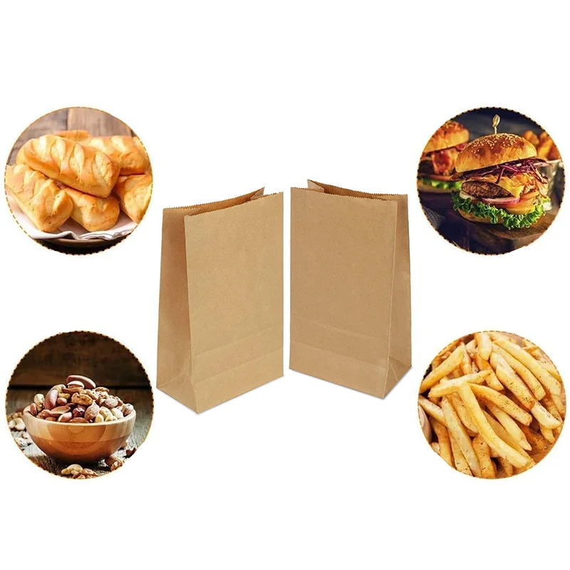 Eco Friendly Biodegradable  Stand Up Pouches Food Packaging Paper Bags