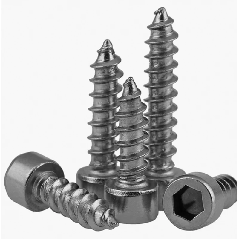 Screw Fasteners Metal Hexagon Socket Tapping Screw M2 M2.2 M2.3 M3 M3.5 M4 M5 M6 Allen Tapping Screws
