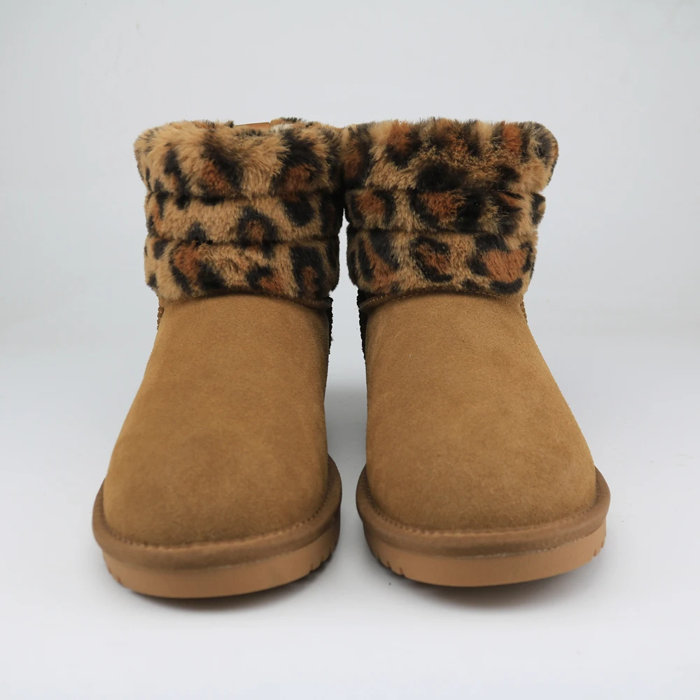 LEOPARD HALF BOOTS  Womens Cheetah Fur Boot