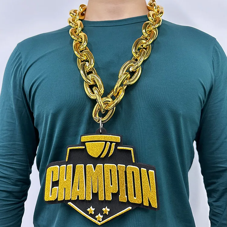 Sell Nbasketball Championship Large Award Necklace Stacked 3D EVA Foam Big LOGO Jumbo Fan Chain for Sport Fans