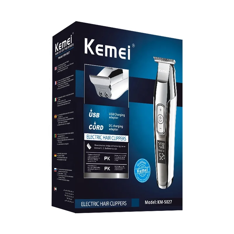 Kemei 5027  Electric Hair Trimmer Clipper Rechargeable Shaver Razor Cordless Adjustable Clipper motor hair clipper Wholesale