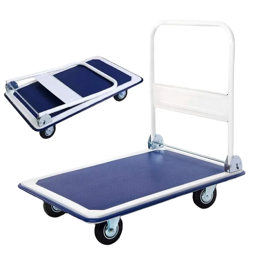General Purpose folding Hand Truck trolley cart Platform hand truck trolley Chariot de transport four solid wheels