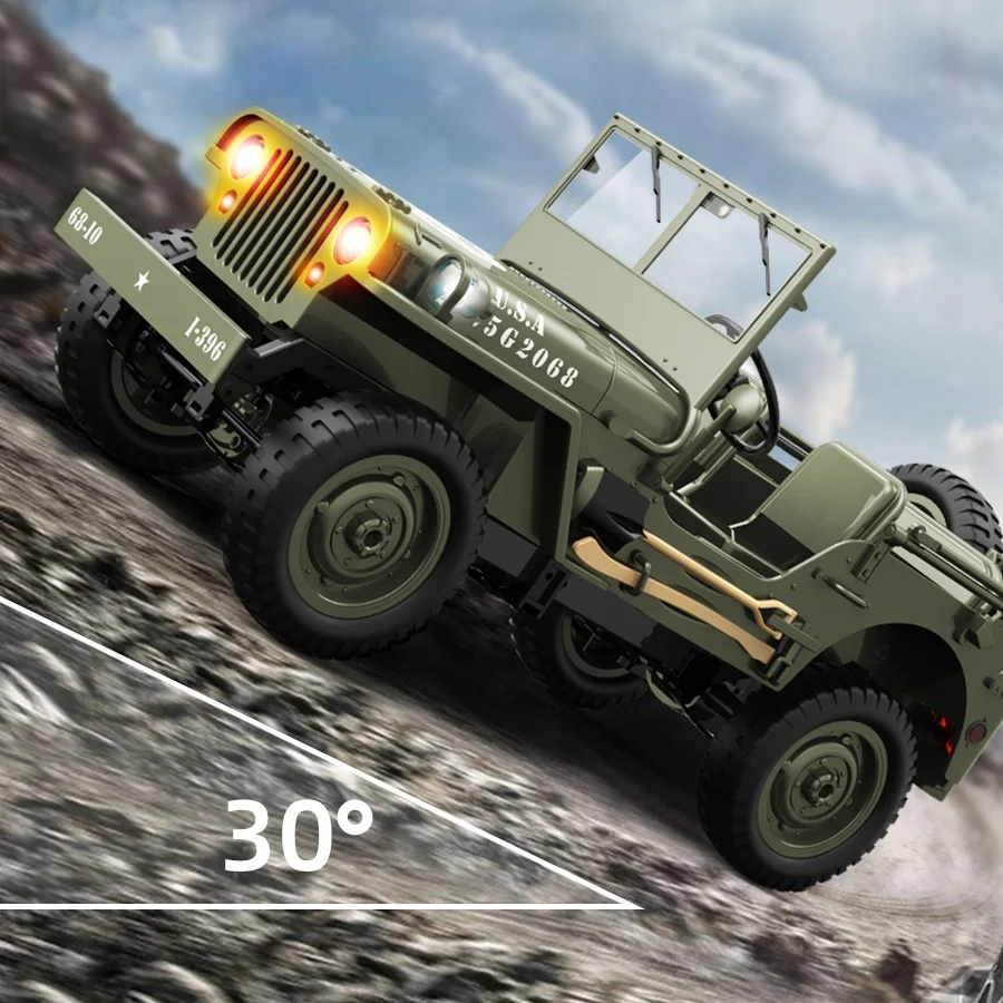 1/10 C8815 Rc Car 1941 JEEP WILLYS 2.4g 4wd RTR Crawler Climbing Scale Military Truck Offroad Vehicle Adult Toy Gift for Kids