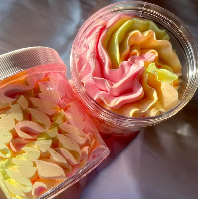 Ice Cream Whipped Body Butter Private Label Moisturizer Pure Skin Lightening Foam Fruit Rainbow Ice Cream Whipped Body Butter