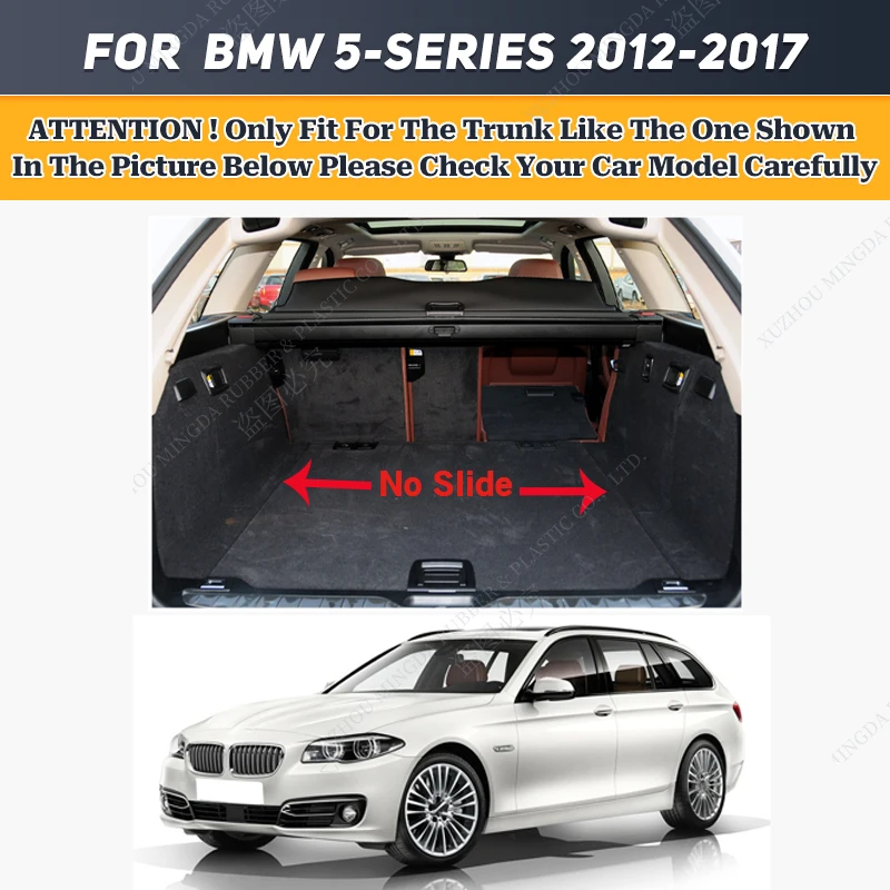 High Edge Design Car Trunk Mat For BMW 5 Series F11 Station Wagon 2012 2013 2014 2015 2016 2017 Non-Slip Bottom car trunk mat