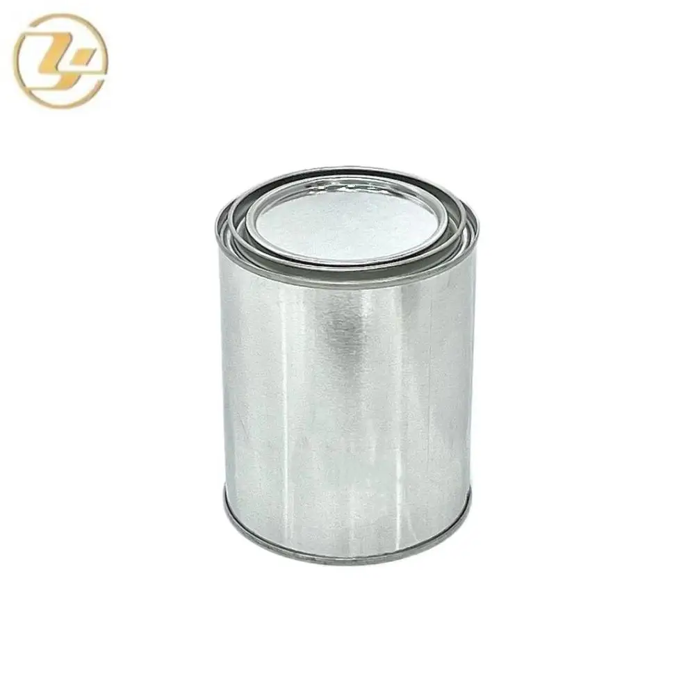 0.5 Litre Round Metal embossed chemical coating car paint packaging tin cans With Metal Lid