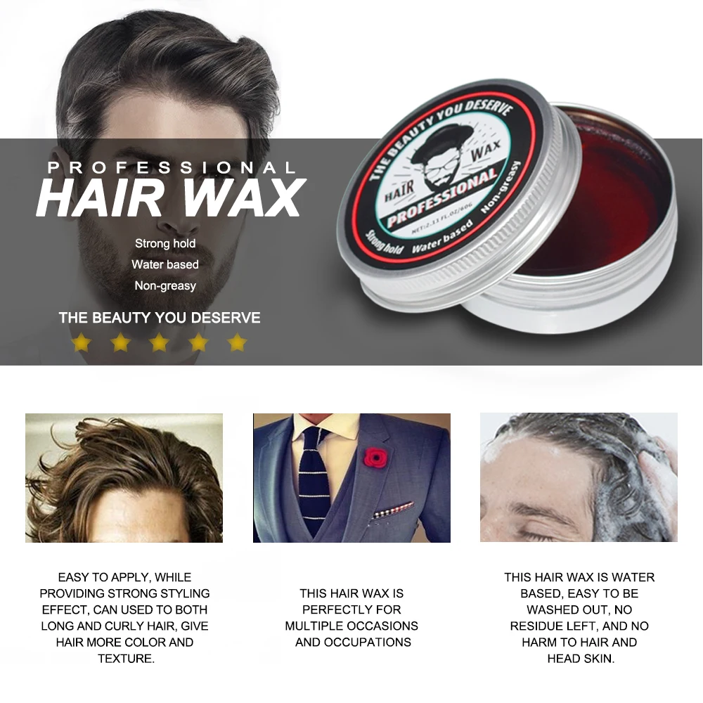 Wholesale hair wax nitro canada Strong Hold Non Greasy Hair Wax