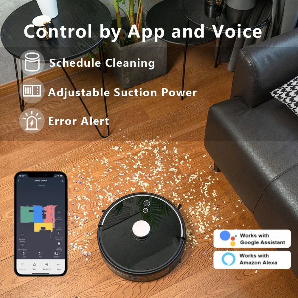 Factory Robot Vacuum Cleaner Wifi APP Alexa  Robot Vacuum Cleaner Prices with Wet and Dry Mop Sweep