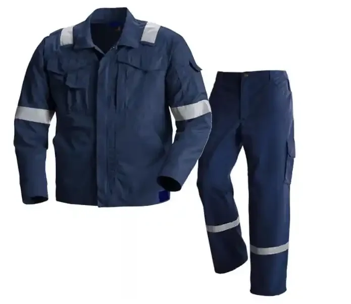 Hi Vis Cotton Fireproof Work Suits 2 Pieces FR Jackets Pants Uniform Oil Gas Men Reflective Safety Flame Resistant Workwear