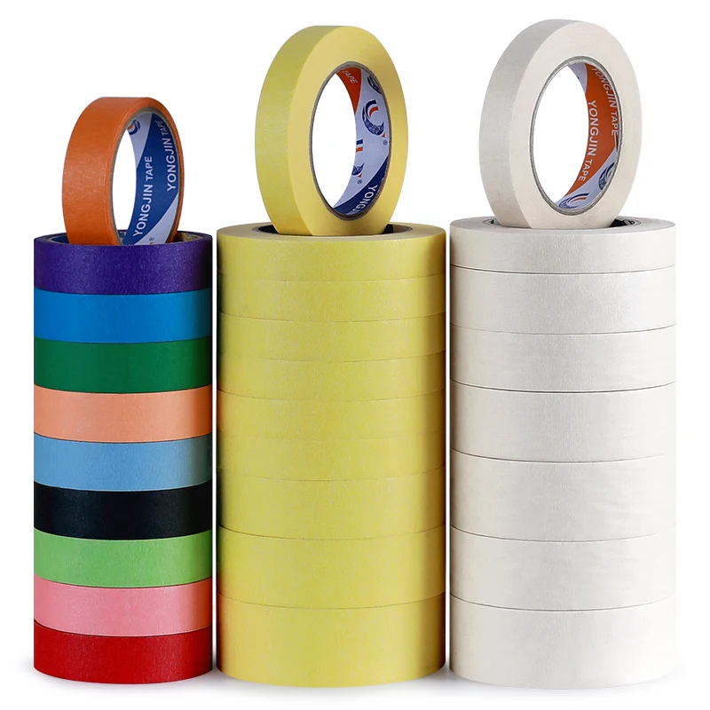 Car Painters Crepe Paper High Temperature Custom Printed Masking Tape Decorative Blue