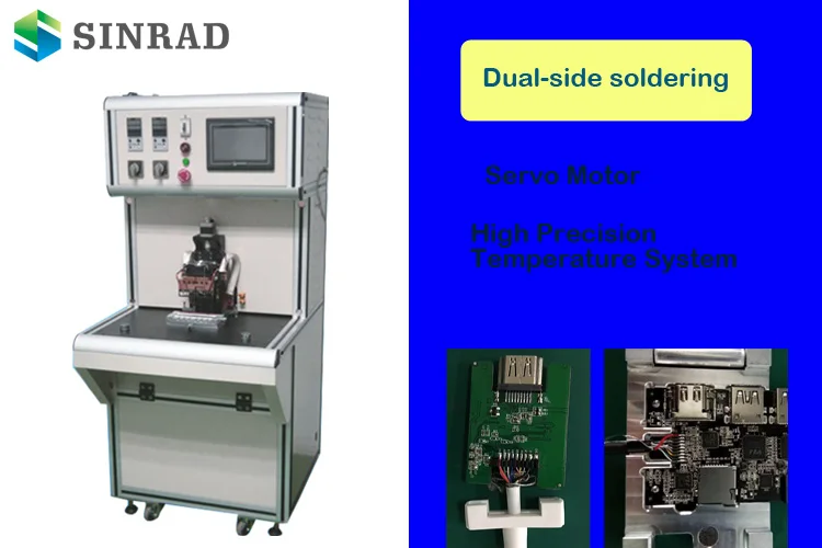 Wire cable FPC to PCB Pulse Heated pressing up and down two side Soldering Machine