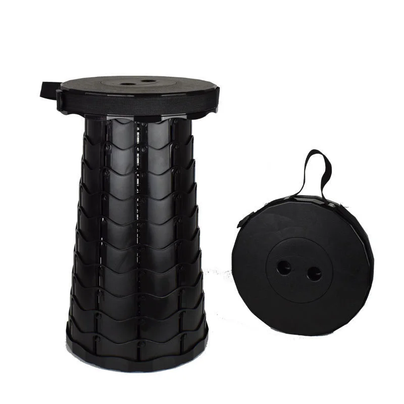 Сверхлегкий выдвижной пластиковый круглый стул складной однотонный шаговый Рюкзак дизайнерский стул/стул для кемпинга