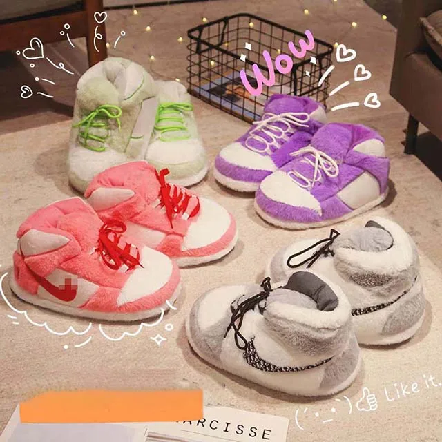 Size Slippers Plush Sneakers Indoor Plush Slippers Factory Custom Brand High Quality Soft Kids Adult EVA Customized Logo CN;JIA