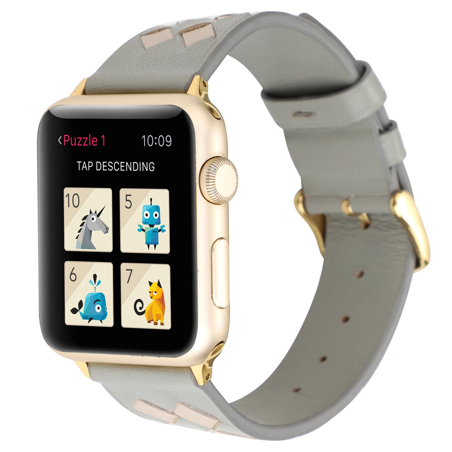 Light Apple Watch Band - Fashion Resin iWatch Band Bracelet Compatible with Copper Stainless Steel Buckle for Apple Watch Series