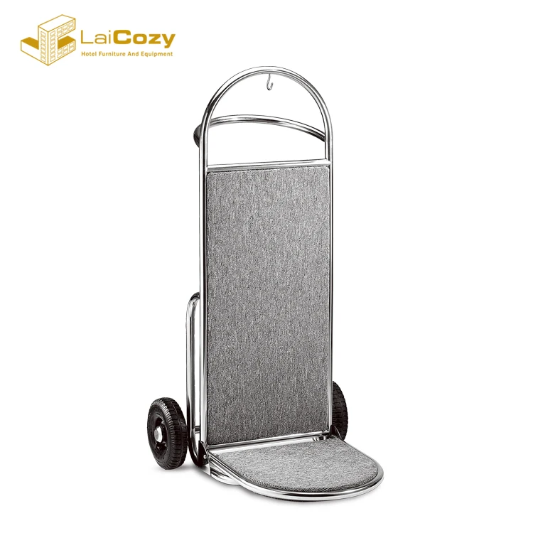 Hotel Stainless Steel Bellmans Cart hotel Luggage Cart wheels