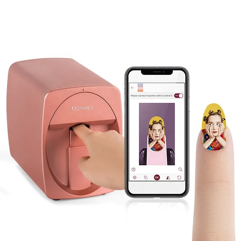 O2nails portable nail printer M1 nail printing machine for DIY nail art design