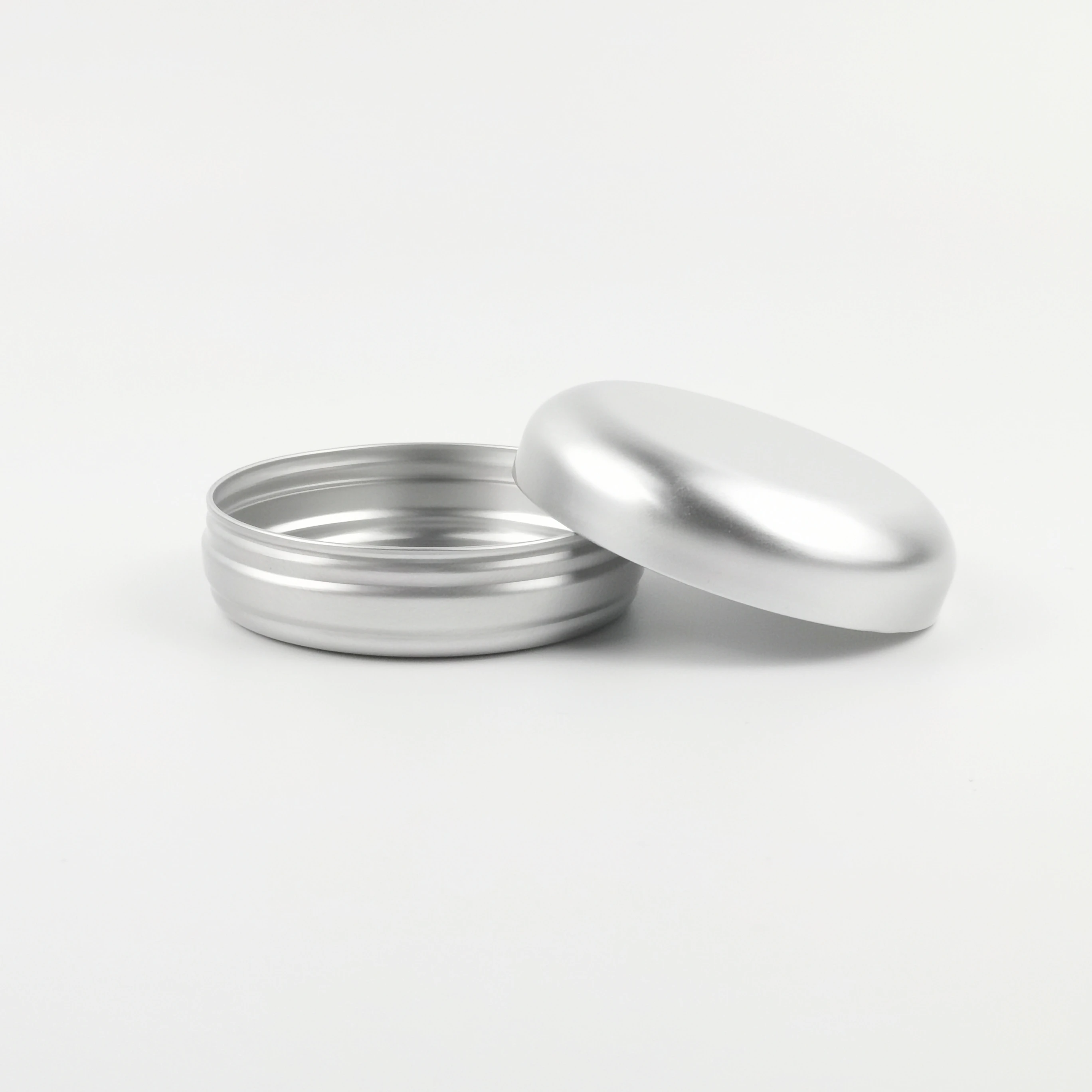 Reusable 100ml Silver Round Small Metal Tin Box Screw Cap Cosmetic Cream Candy Aluminium Tin Can Container