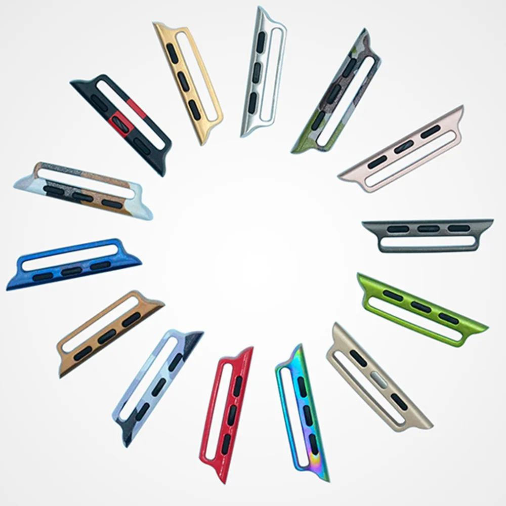 Iwatch Band Adapter 316l Stainless Steel Powder Metallurgy Watch Adapter Connector For Apple Watch 1/2/3/4/5/6/se Series