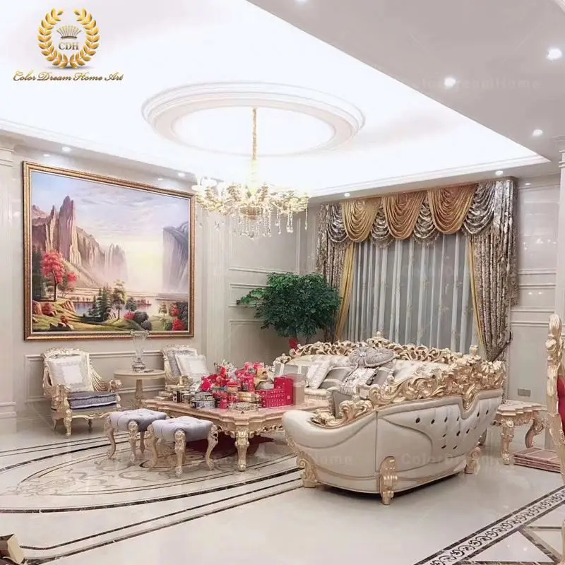 2017 Bestseller Handmade Solid Wood Living Room Sofas Carving  Sofa