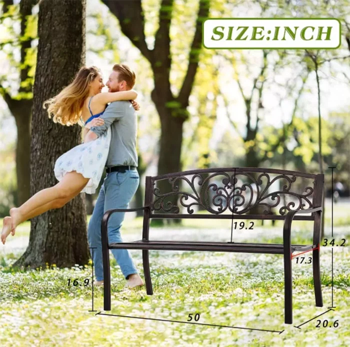 Cast iron patio furniture public park outdoor furniture bench modern garden long chair bench