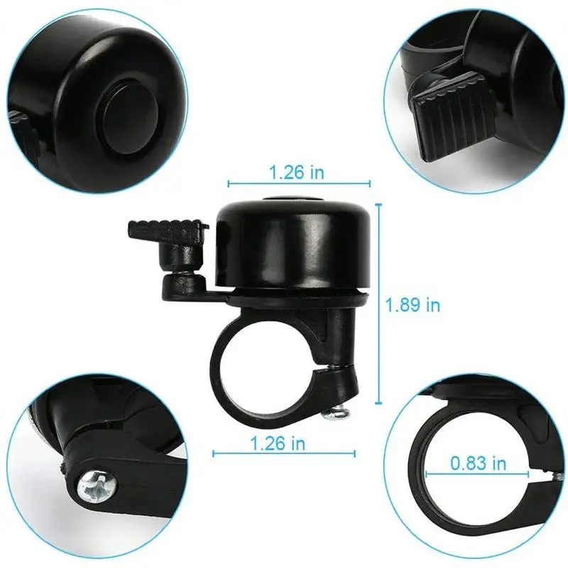 RTS New Image Electric Scooter Bell Aluminum Bicycle Handlebar Ring Bell Factory Mini Mountain Bike Bell Safety Bicycle
