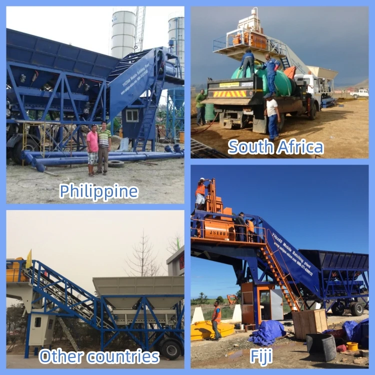 35m3/H Ready Wet Mix Mini Small Truck Mounted Mobile Concrete Batching Mixing Plant with Horizontal Cement Silo Factory Price