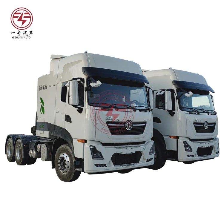 Dongfeng 6x4 460 л.с. 40 тонн газовый трактор новый экологически чистый натуральный 12 дюймов руководство по эксплуатации для тяжелых грузовиков WEICHAI