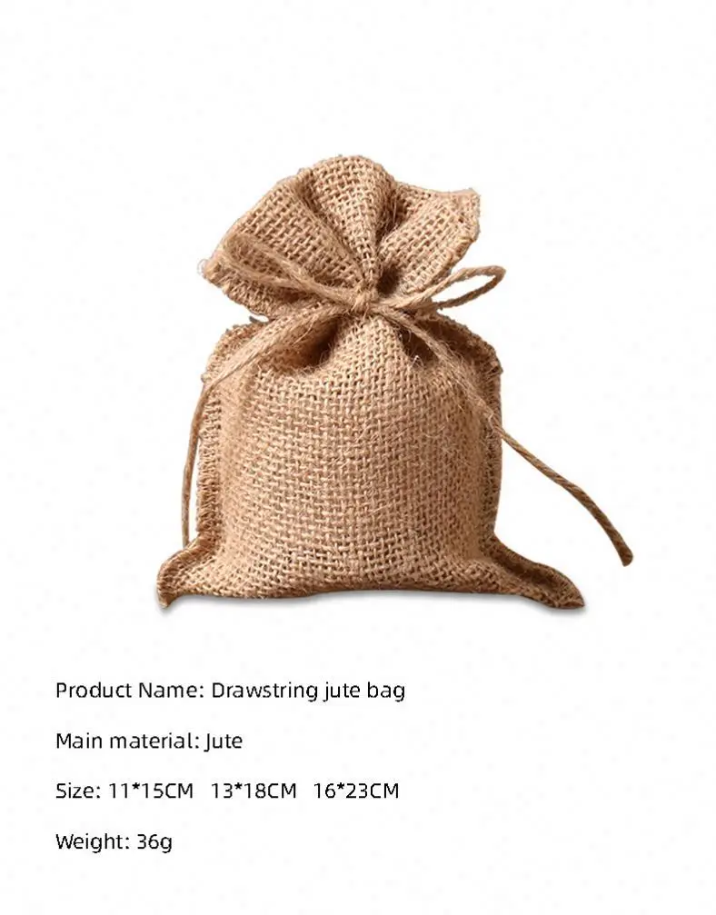 Wedding Favor pouch Party Favor Burlap Gift Rustic Wedding Jute drawstring Bags