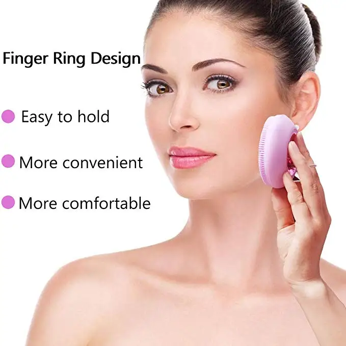 Silicone Facial Cleansing Brush Sonic Face Scrubbers IPX7 Waterproof Electric Face Cleanser Massager Brush for All Skin Types
