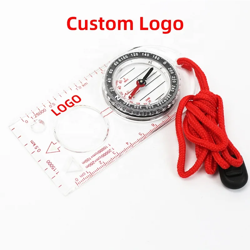 Hot Selling Whiteboard Compass Outdoor magnifier Compass With Ruler School Magnifier Compass For Map Reading And Navigation