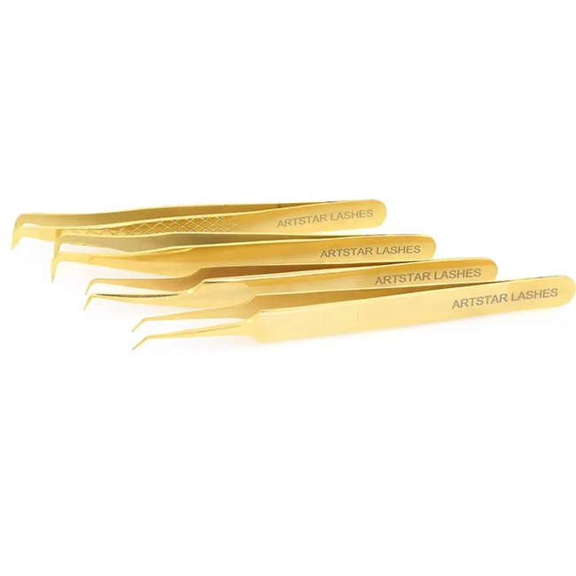 
Private label Professional Stainless Steel lashes tweezers Volume Tweezers light weight eyelash extension tweezers 