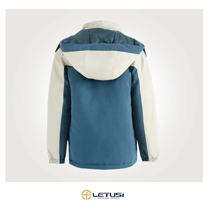 Letusi OEM ODM Thick Cotton Fabric Warm Coat Winter School Uniforms Primary Jacket Hoodies