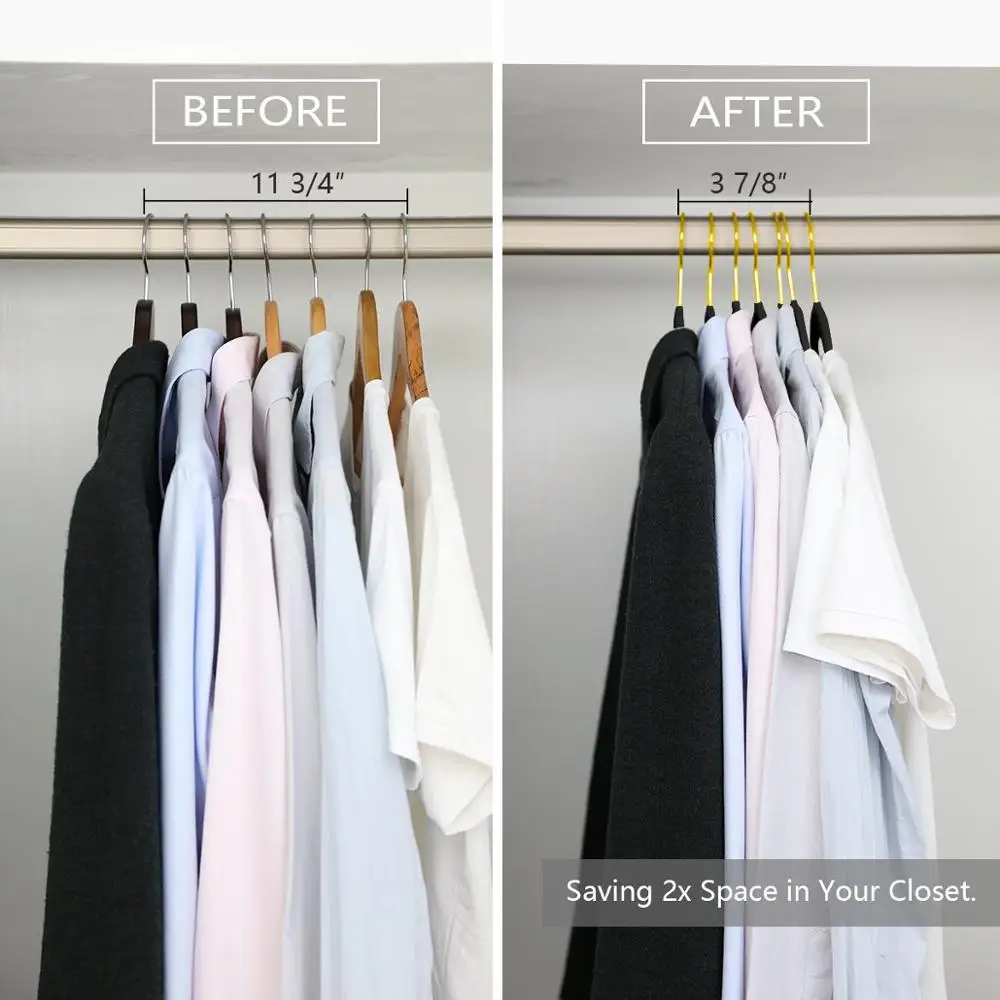 Wholesale Custom Anti Slip Black Velvet Clothes Hangers With Gold Hook