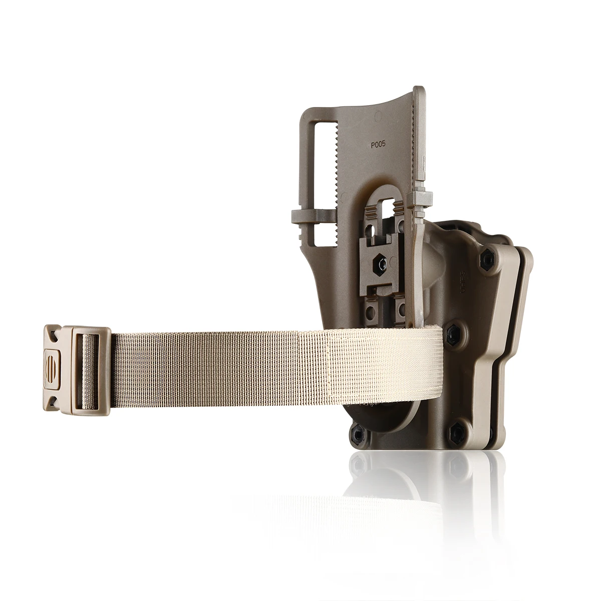 FDE universal tactical holster with low ride belt loop fit for more than 100 models