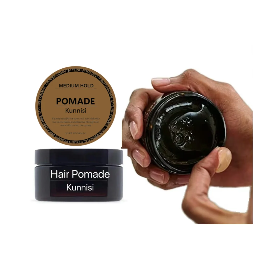 100g barber shop Medium hold water based strong hold edge wax No Flaking Hair Pomade deep wave pomade