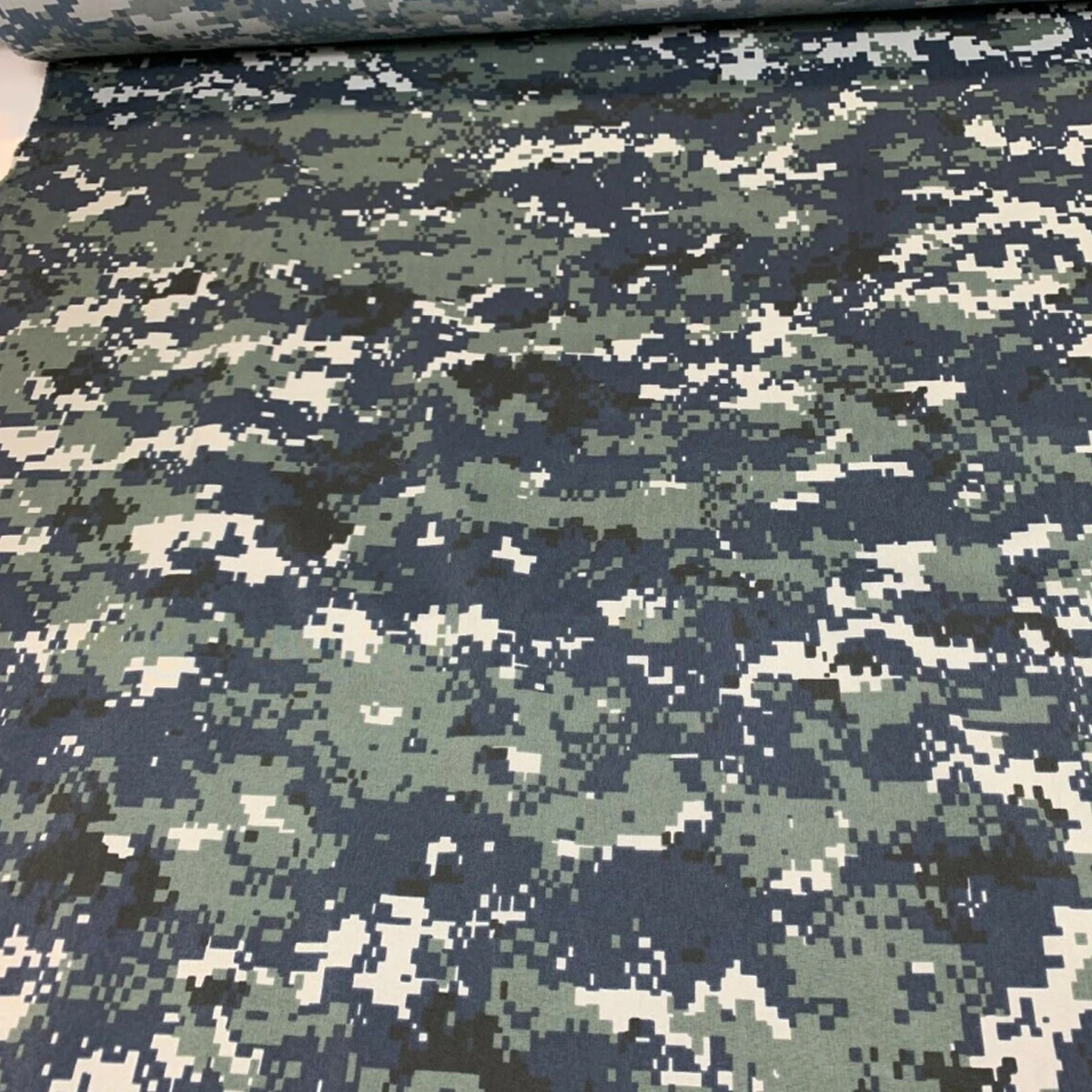 Yilong Fabric Factory Wholesale Hot Sale Twill Polyester Cotton US Navy Blue NWU Digital Camouflage Fabric For Milispec Uniform